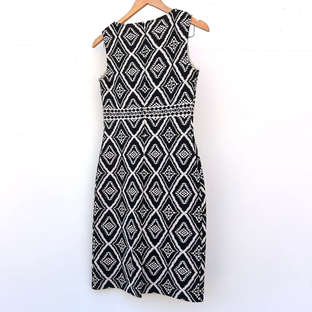 St. John Collection Patterned Knit Black White Sa… - image 4